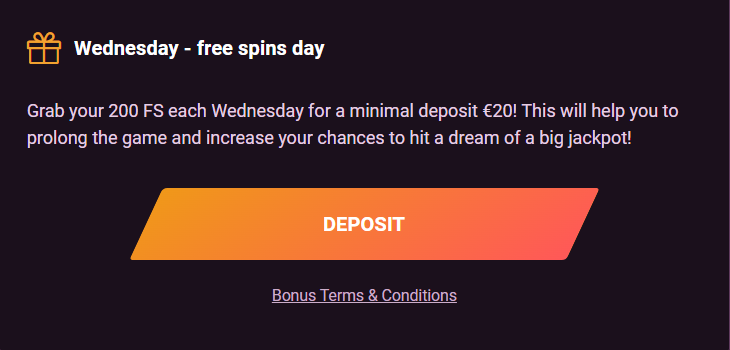 Casinonic wednesday bonus.